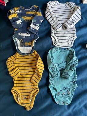 Carters Boy Preemie 4 Pack Long Sleeve